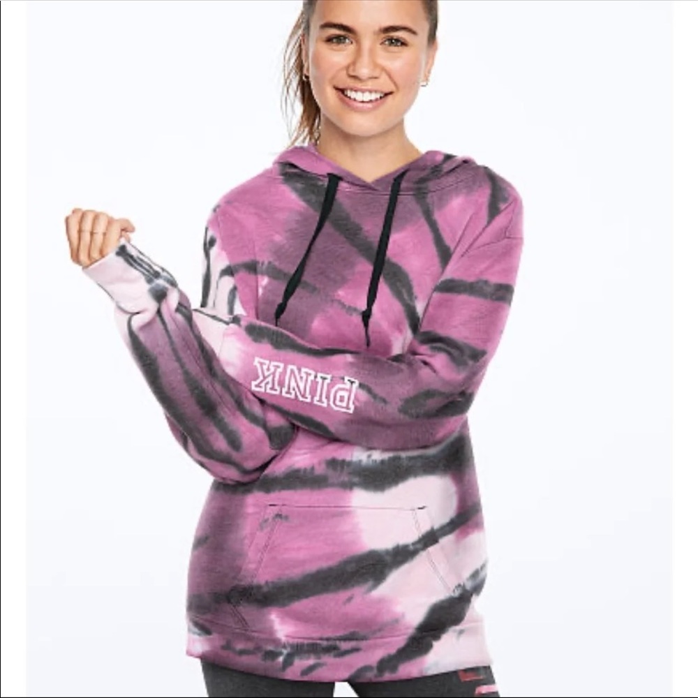 ✨SOLD✨VS PINK Purple Tie Dye Campus Hoodie XL